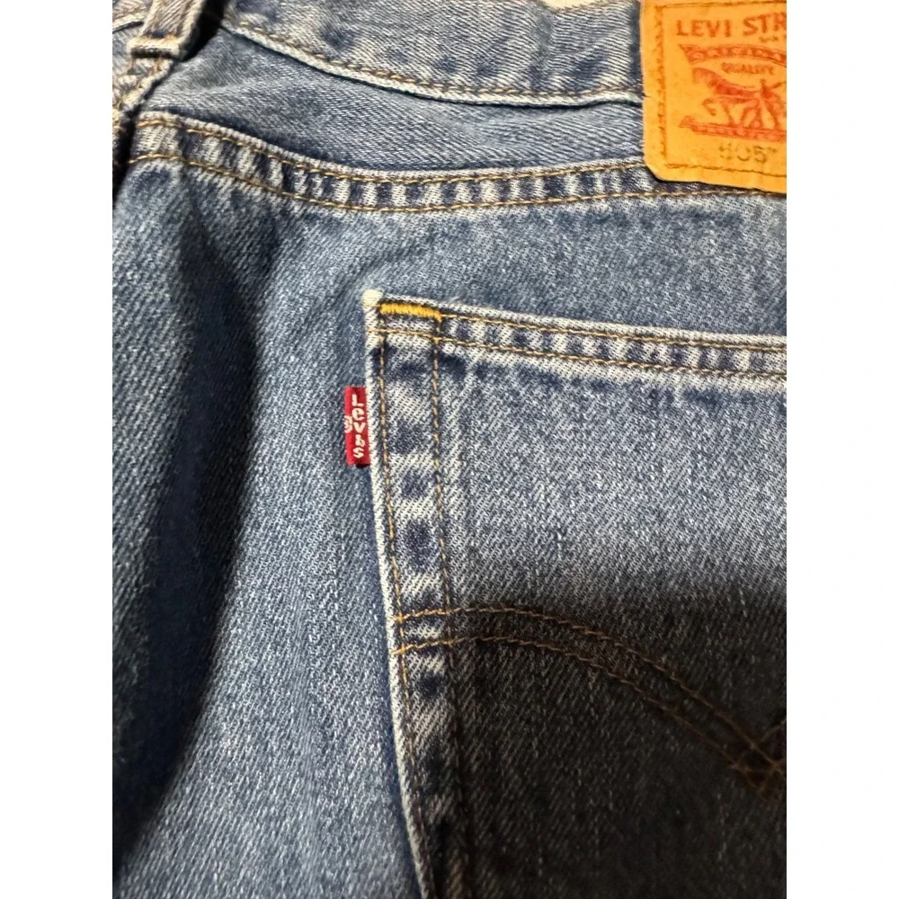 Levi's 505 Regular Fit Jeans Womens W34 L32 Light Wash Straight Leg Denim ;